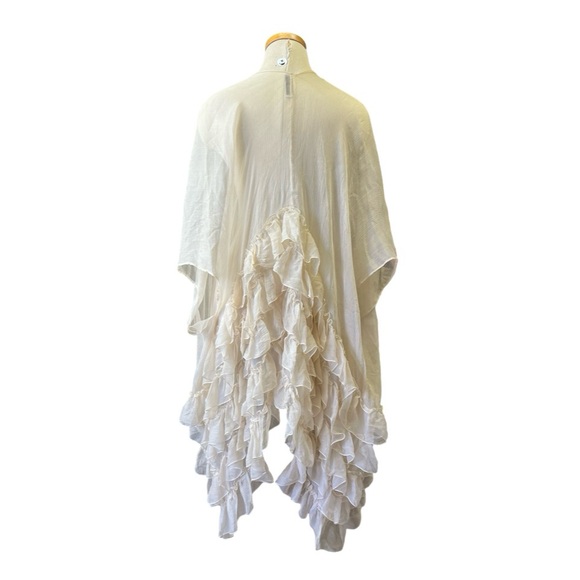 Kite & Butterfly Dreamy Ethereal Silk Chiffon Ruffled Capelet OSFA Made in LA - Picture 3 of 6